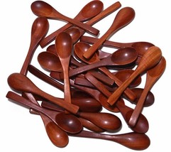 50X Wooden Handmade Masala Spoon  Salt Spoons Small Spoon Multipurpose use 50Pcs - £36.76 GBP