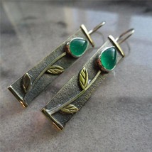 Vintage Mixed Color Statement Geometric Long Hollow Metal Earrings for W... - $9.80