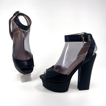 Leila Stone Jenna Womens Sz 6 Platform High Heel Blue Ankle Sandal Read ... - £7.67 GBP