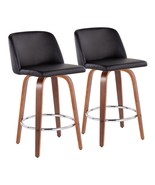 Toriano Walnut Counter Stools (Set of 2) - $5,483.07 MXN