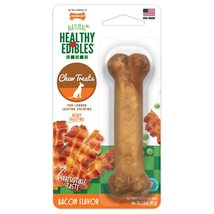 Nylabone Healthy Edibles Natural Dog Chews Long Lasting Bacon Flavor Treats for  - £12.56 GBP