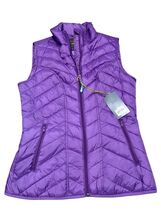 Puffer Vest Purple Tek Gear Womens S Quilted Sleeveless NWT Winter Wear - $19.20