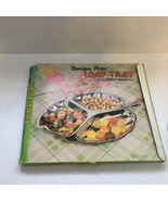 vintage retro chrome plate leaf shape  tray 3 compartments party ware ca... - $19.75