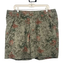 Eddie Bauer Ripstop Shorts Womens T18 Tall Used Green Floral - £12.38 GBP
