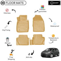 Custom Molded Rubber Floor Mat Fits For Ford Fiesta 2009 - 2013 Beige - $93.95