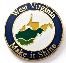 West Virginia Make It Shine Pin WV Map Slogan Environmental Campaign Sou... - $9.99
