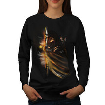 Wellcoda Warrior Ninja Fantasy Womens Sweatshirt, Dark Casual Pullover Jumper - £23.18 GBP+
