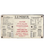 Vtg 1927 NY Orig PENN-DIXIE Cement Corp Concrete &amp; Lumber Celluloid Scal... - £20.98 GBP