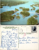 New York Thousand Islands International Bridge Posted to OH in 1970 VTG Postcard - £7.49 GBP