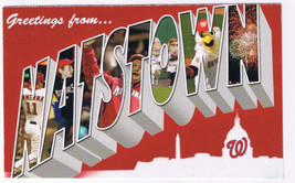 Postcard Washington DC Natstown Greetings From Washington Nationals Baseball - £6.37 GBP