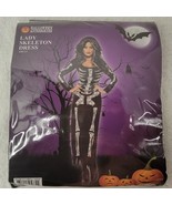ADULT WOMEN&#39;S SEXY SKELETON BABE BONES Long DRESS HALLOWEEN COSTUME BLAC... - $225.52 MXN