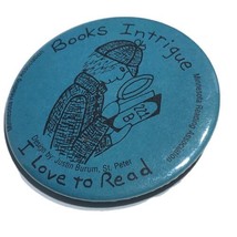 Books Intrigue I Love To Read Minnesota Reading Assoc Pinback Button Pin 2-1/4” - £3.93 GBP
