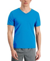 ID Ideology Men&#39;s Blue Paradise Birdseye Mesh V-Neck T-Shirt, Large - $14.84