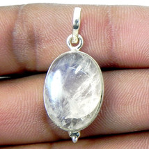 925 Sterling Silver Rainbow Moonstone Gems Handmade Pendant Necklace PSV-1450 - £16.87 GBP+