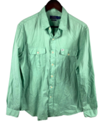 Ralph Lauren Beach Twill Shirt Size Large Button Down Mens Green Preppy ... - $39.62