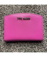 Steve Madden Pink Card Holder Wallet Bi-fold Missing Zipper Tag 5”x3” - €7,70 EUR