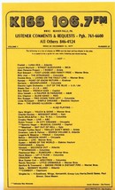 KISS 106.7 FM Pittsburgh VINTAGE December 12 1977 Music Survey Lynyrd Skynyrd - £11.86 GBP
