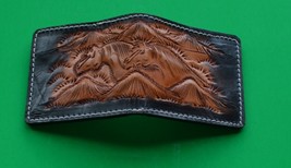 Wallet for Men/Hand Made Leather with Western Theme - $13.50