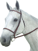 English Saddle Warmblood / Large Size Horse Square Raised Brown Leather Bridle - £47.00 GBP