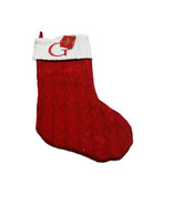 Monogram Embroidered Initial C Cable Knit Red Christmas Holiday Stocking... - €33,77 EUR