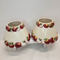 PAIR OF Yankee Candle Apple Harvest Country Large Candle Jar Shade Toppe... - $21.23