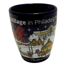 Christmas Village in Philadelphia Coffee Mug German Christmas Market Blu... - $27.32