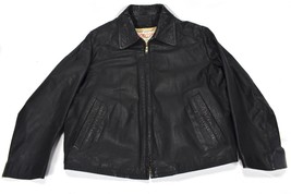 Vintage Boston Finest Tailoring Leather Removable Fur Lining Bomber Jack... - $123.74