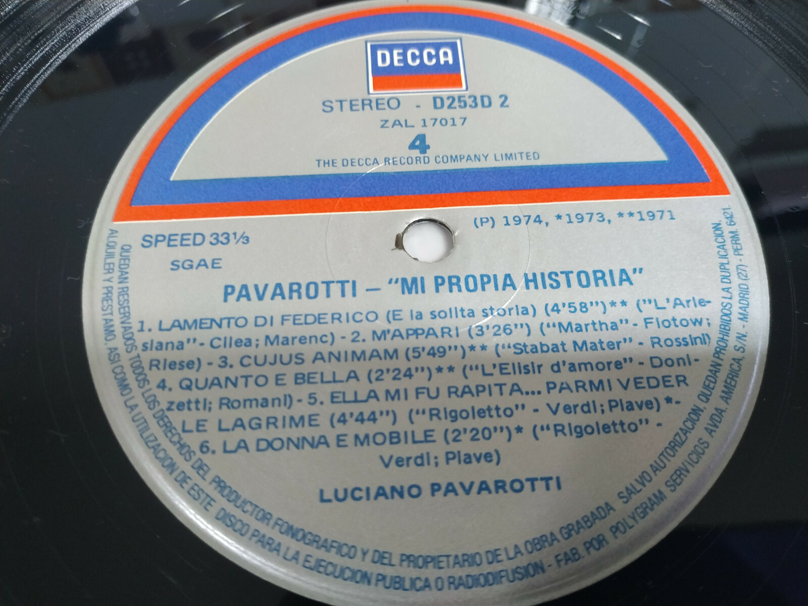 Pavarotti Mi Propre historia Decca 1971 - 2 X LP vinile 12 " VG/VG - 3T Item image 3