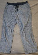 Talbots Women&#39;s Size 12 Pull On Chambray Pants Blue Pockets 100% Cotton NWOT  - £23.85 GBP