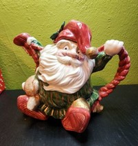 Old World Santa Collection by FITZ &amp; FLOYD Elves 6.5&quot; Teapot &amp; Lid 19/13... - $89.09