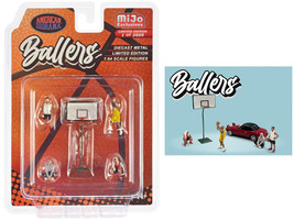 Ballers 5 piece Diecast Figure Set 4 Figures 1 Basketball Hoop Limited Edition t - £18.75 GBP