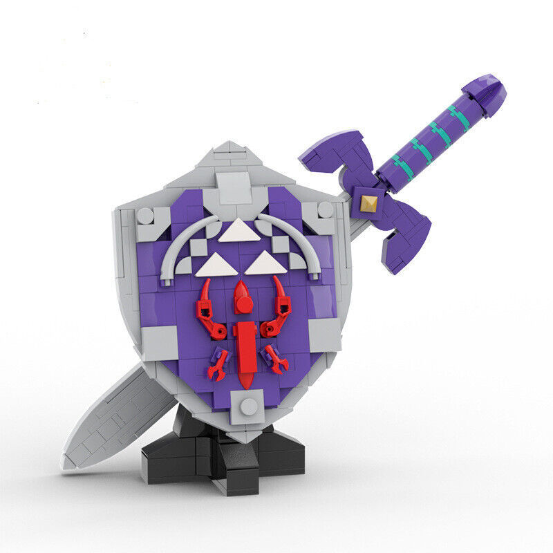 Master Sword Hylian Shield Model Building Blocks Set Game MOC Bricks Toy... - $14.10+