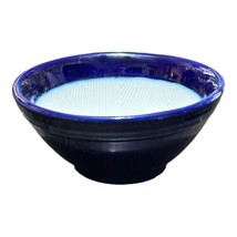 Vintage 5.5&quot; Ceramic Cobalt Blue Suribachi Mortar Bowl PIC China - £7.56 GBP