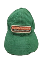Abercrombie &amp; Fitch Baseball Cap Hat Size S/M Green Vintage Distressed 90&#39;s Vtg - £12.13 GBP