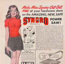 1948 Syncro Corporation Advertisement Power Saw Vintage Shop Tools F15V1 - $24.99