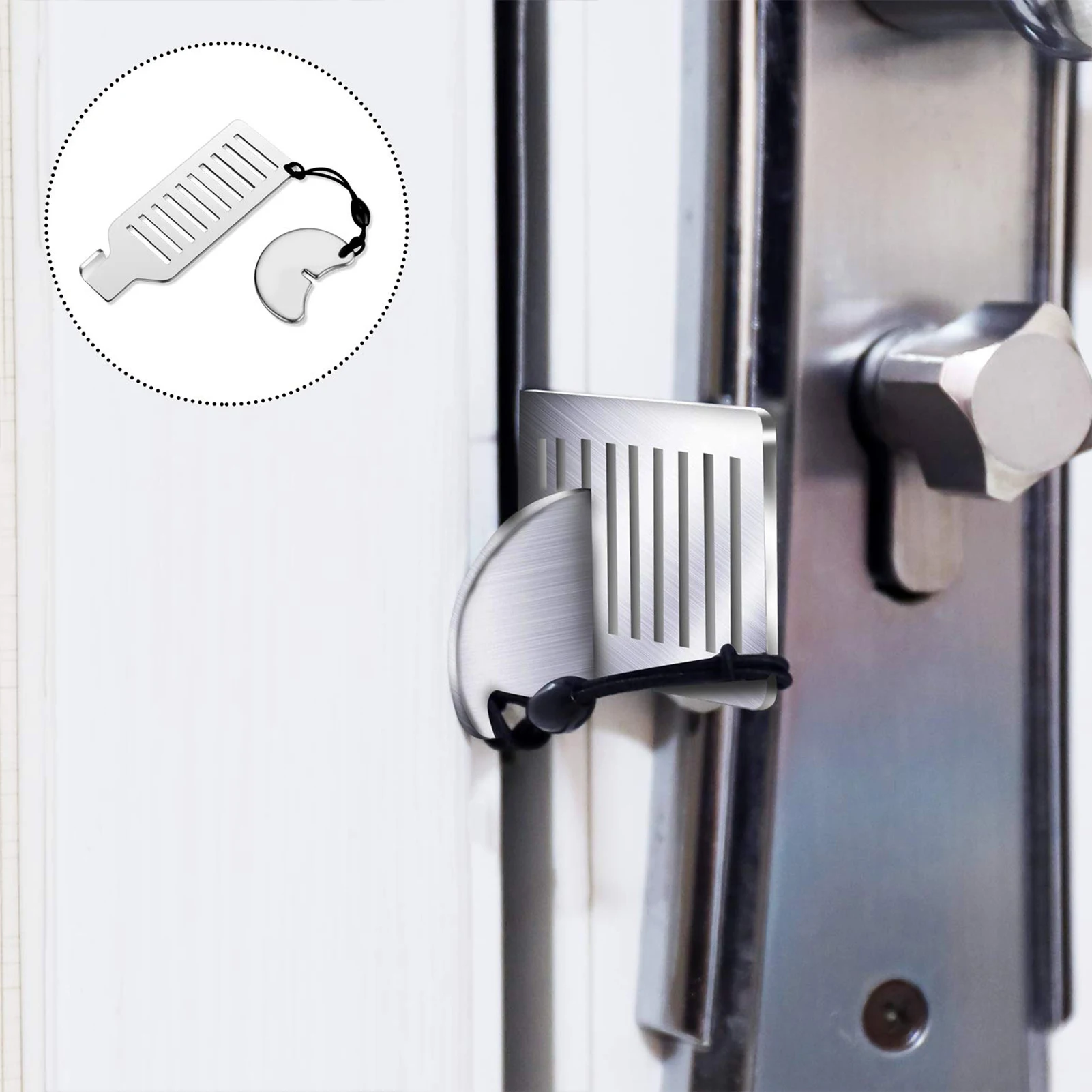 Play Door Lock Security For Travel Heavy Duty Portable Door Lock Stoppers Door S - £23.18 GBP