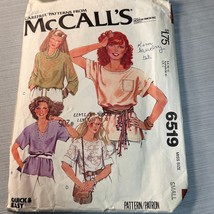 Vintage Sewing Pattern McCalls 6519 Pull Over T-Shirt Size Small - $7.99