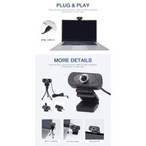 Full HD 1080P Webcam Live Streaming Privacy Filter Tripod USB similar to Logitec - £17.24 GBP