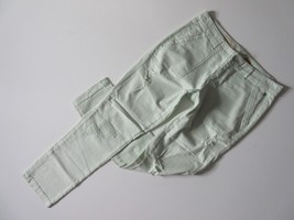 ANTHROPOLOGIE Pilcro Hyphen in Mint Green Destroyed Stretch Chino Pants 29 - £22.57 GBP