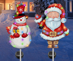 Christmas Decorations Outdoor, Christmas Garden Stake Lights, 41 Inches Metal Sn - $37.92