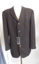 HUGO BOSS Vintage Brown Sport Coat Blazer Jacket 44R Made USA 4 Button 100% Wool - $99.95