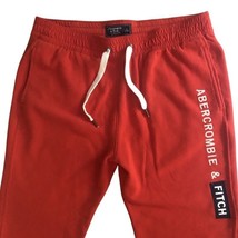 Abercrombie &amp; Fitch Sweatpants Mens L Y2K Thick Fleece Embroidered Spell Out - £30.55 GBP