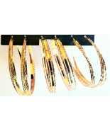 Home product image Beautiful Gold Tone Hoop Pierced Earrings 3 Pairs - $17.84 CAD