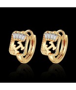 18k Layered Real Gold Filled Huggies Hoop earrings - $11.65