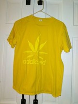Addicted Marijuana Mary Jane Weed Leaf T Shirt Yellow Sz Xl Runs Smaller  - £26.90 GBP
