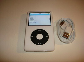 APPLE iPOD CLASSIC  5.5 GEN.CUStOM  WHITE  30GB...NEW  BATTERY...WOLFSON... - $189.99