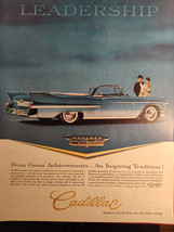 1958 Holiday Original Art Ad Advertisement Leadership by CADILLAC Autmob... - $10.80