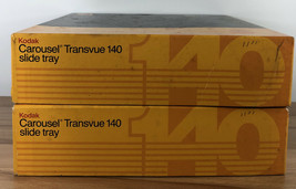 2 X Kodak Carousel Transvue 140 Slide Tray in Original Box - $14.95
