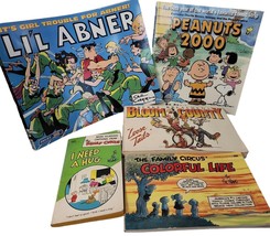 Lot 5 Comic Strip Books Peanuts 2000 Bloom Country Family Circus Abner - £25.84 GBP