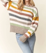 Adora Multicolor Stripe Sweater Size M - $466.47 MXN